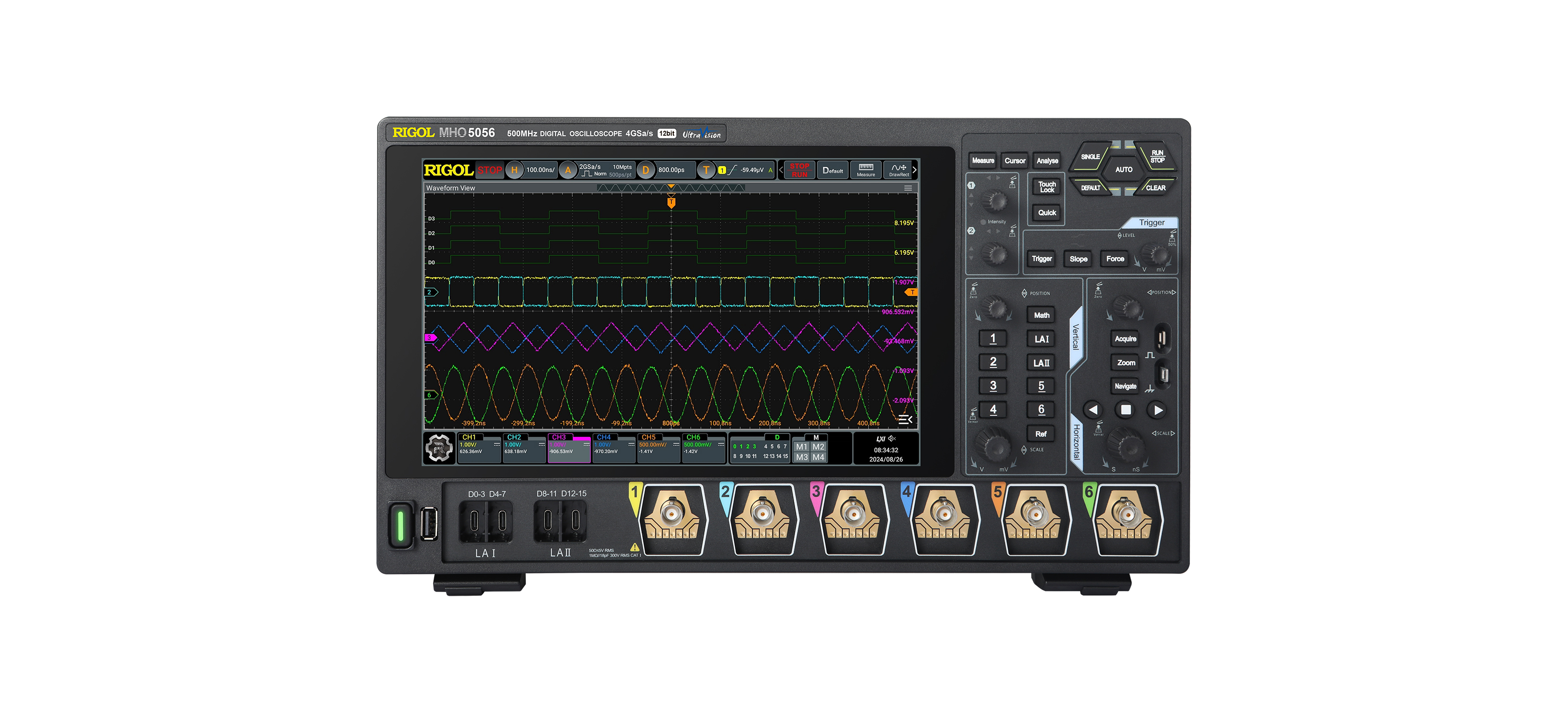 Rigol DHO/MHO5000 Series, 12-Bit, 500MHz-1GHz, 4GSa/s, 4-8Ch